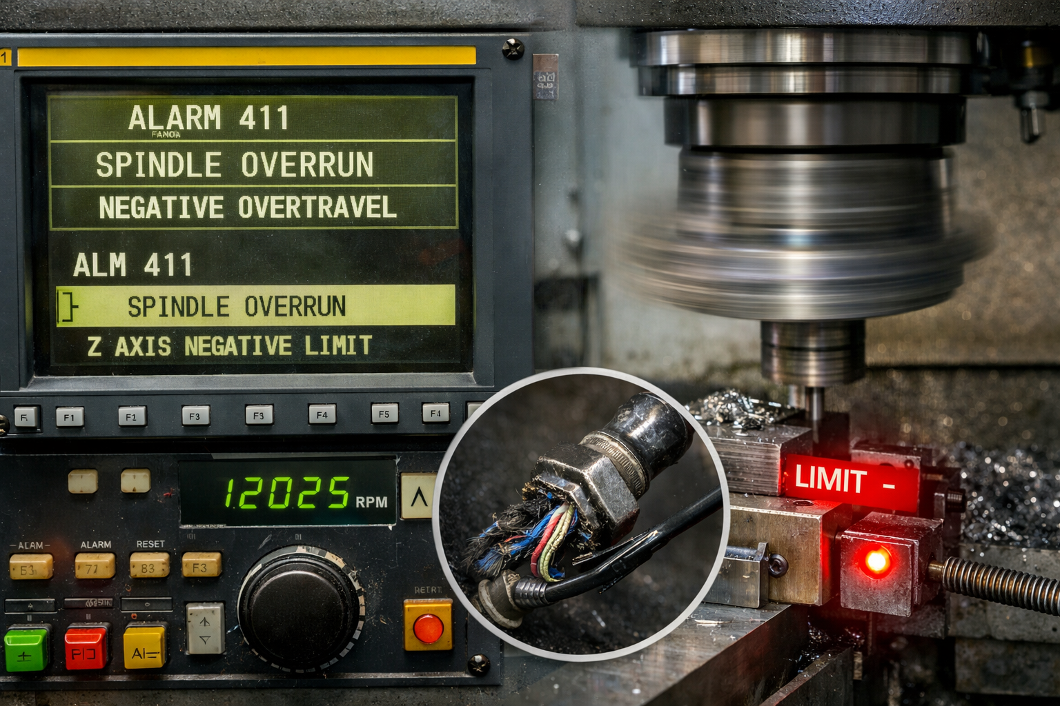 Fanuc Alarm 411 en control CNC