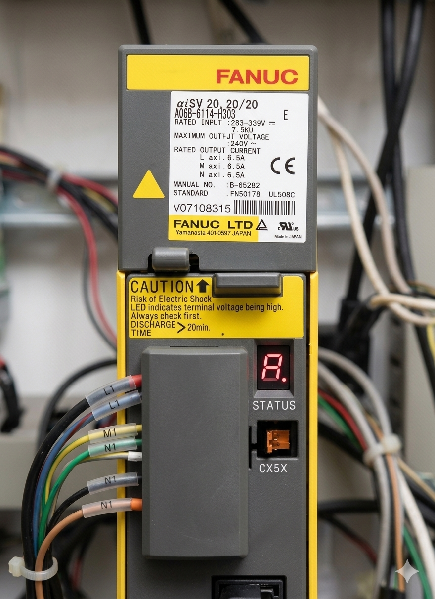 Estado del servoamplificador Fanuc para alarma 430