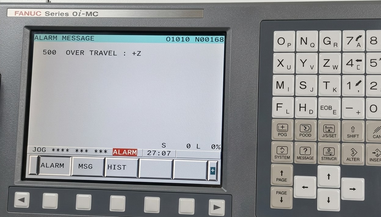 Alarma Fanuc 500 en control CNC