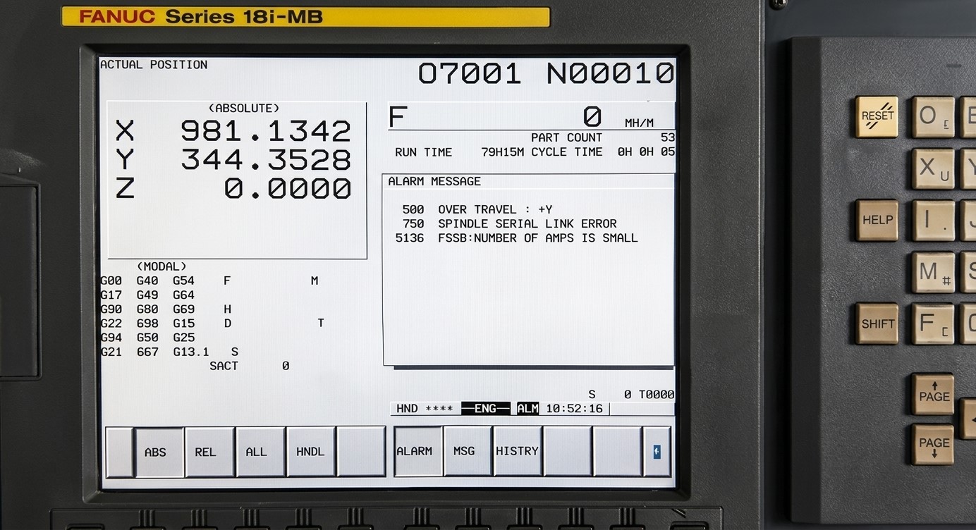 Alarma Fanuc 750 sobrecorriente servo CNC